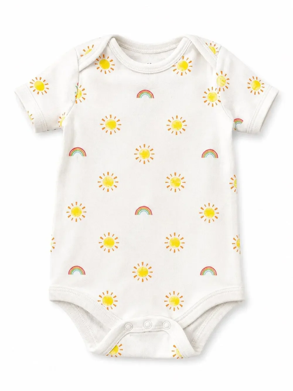 Primary Organic Cotton Rainbow & Sunshine Baby Bodysuit